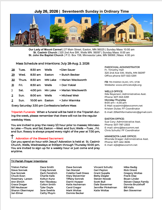Front cover of Bulletin 7.26.2026